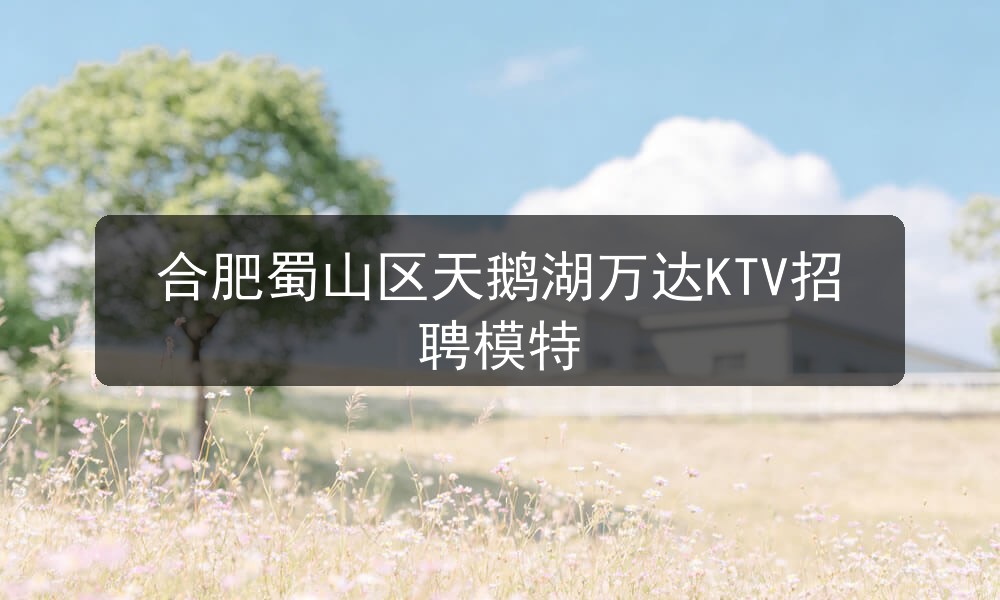 合肥梦幻皇宫KTV招聘